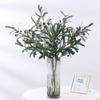 Plastic Simulated Olive Leaf 4 Fork Fake Plant Artificial Olive Branch  Living Room Desktop