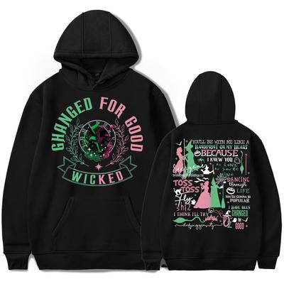 Wicked Zmieniony Na Dobre Przeciwstaw Się Grawitacji Vintage Lata 90. Bluza Z Kapturem Męska i Damska Hip-hop Sportowy Harajuku Bluza Wkładana Wiosenna Bluza