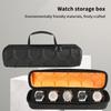 5-Slot Watch Travel Case Roll Soft Foam Pillows Watch Case Portable Watch Carry Case Roll Fit Up To 61Mm Face Size Watch