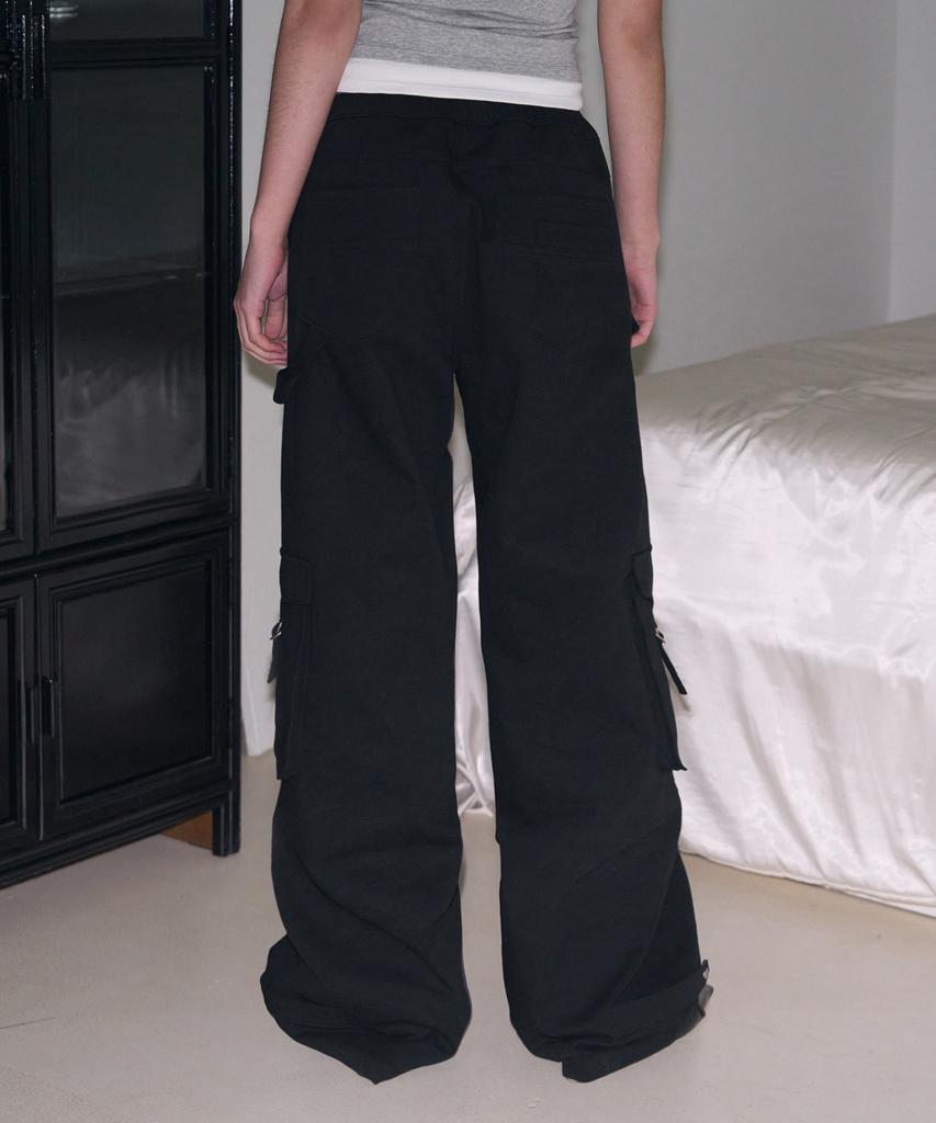 Kiyamo Cotton Cargo Pants_Black