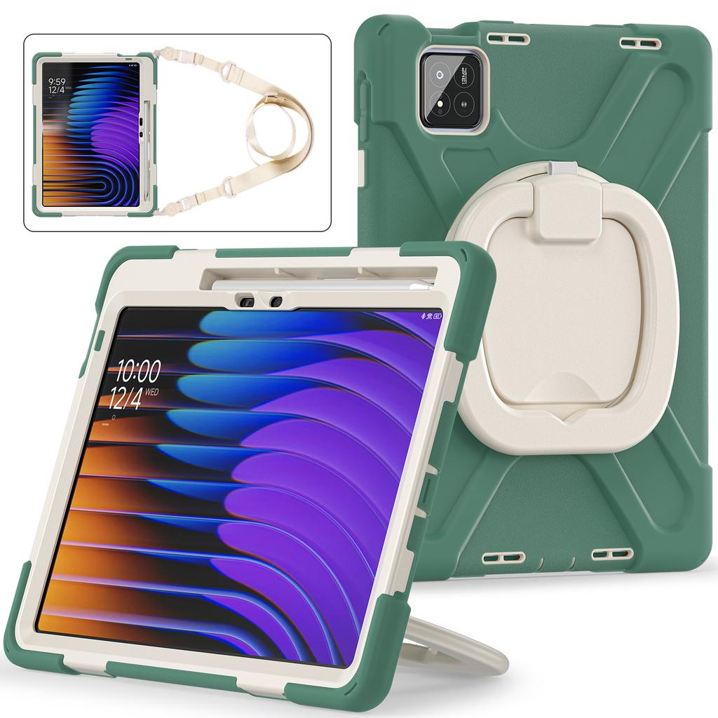 360 Rotating Kids Case Universal for Xiaomi Poco Pad X1 8 7 Pro 2025 2024 11.2 Armor Stand Cover with Handle Grip Shoulder Strap