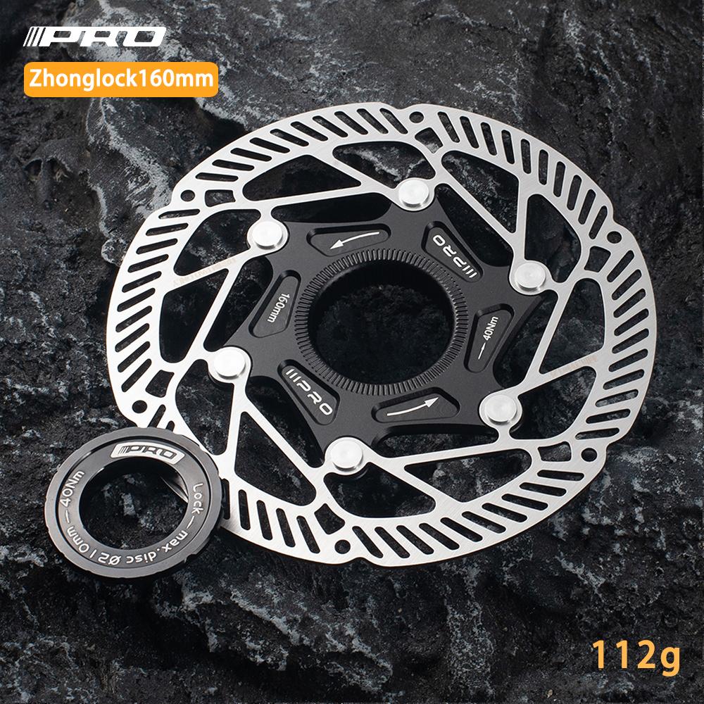 IIIPRO 6-Bolt Centerlock Ultra-Light Disc Brake Rotor with Heat Dissipation for MTB Road Bike 140mm/160mm High-Performance Brake