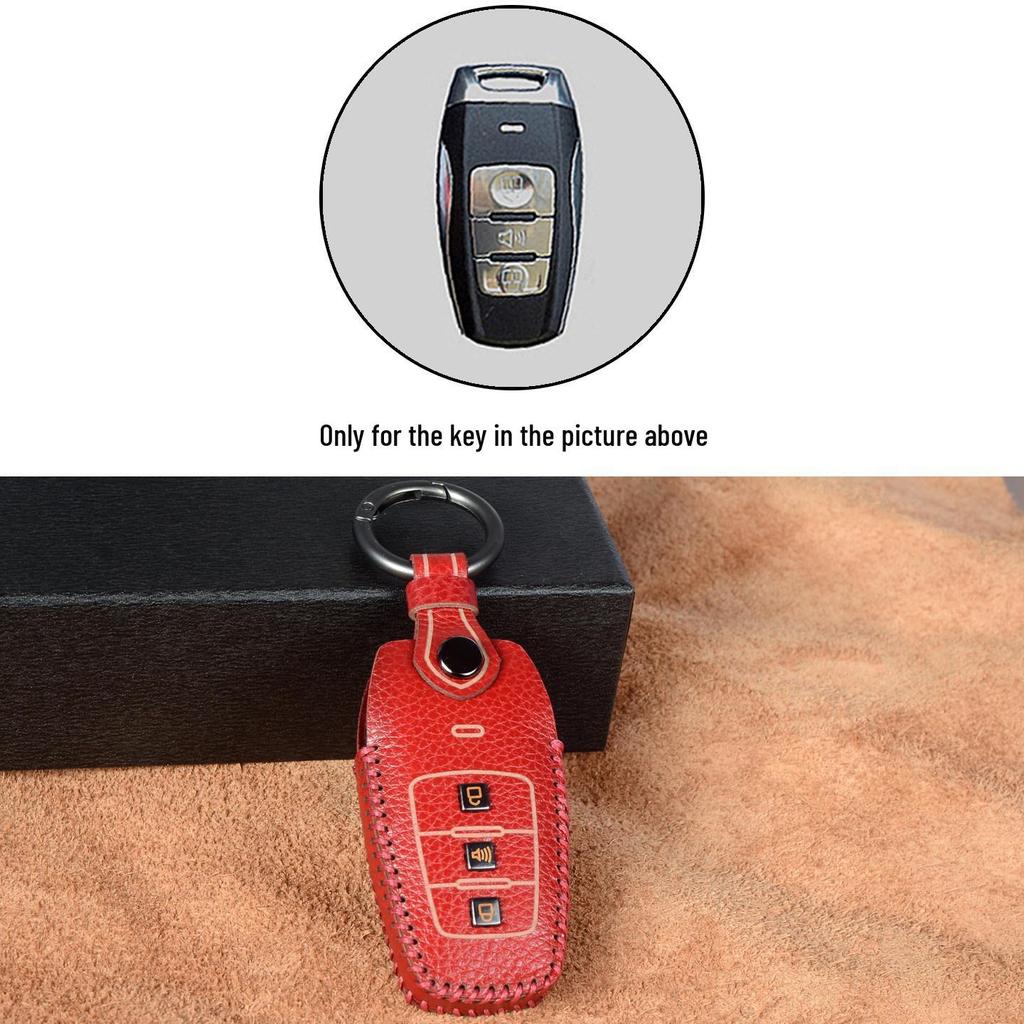 Genuine Leather Key Cover for Great Wall Haval Models H6, H2S, M6, H9, F5, H4, Big Dog, F7, H7