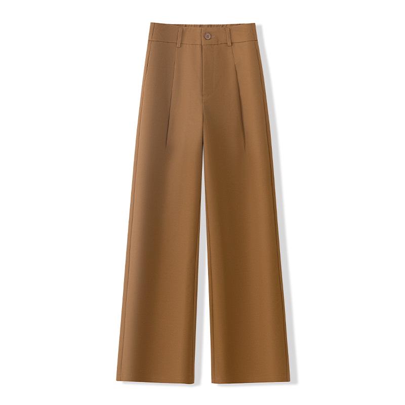 

Women s High-End Wide-Leg Spring Pants: 2026 New Style, Loose Casual Straight-Leg, Long Fit XL (115-125 jin) хаки