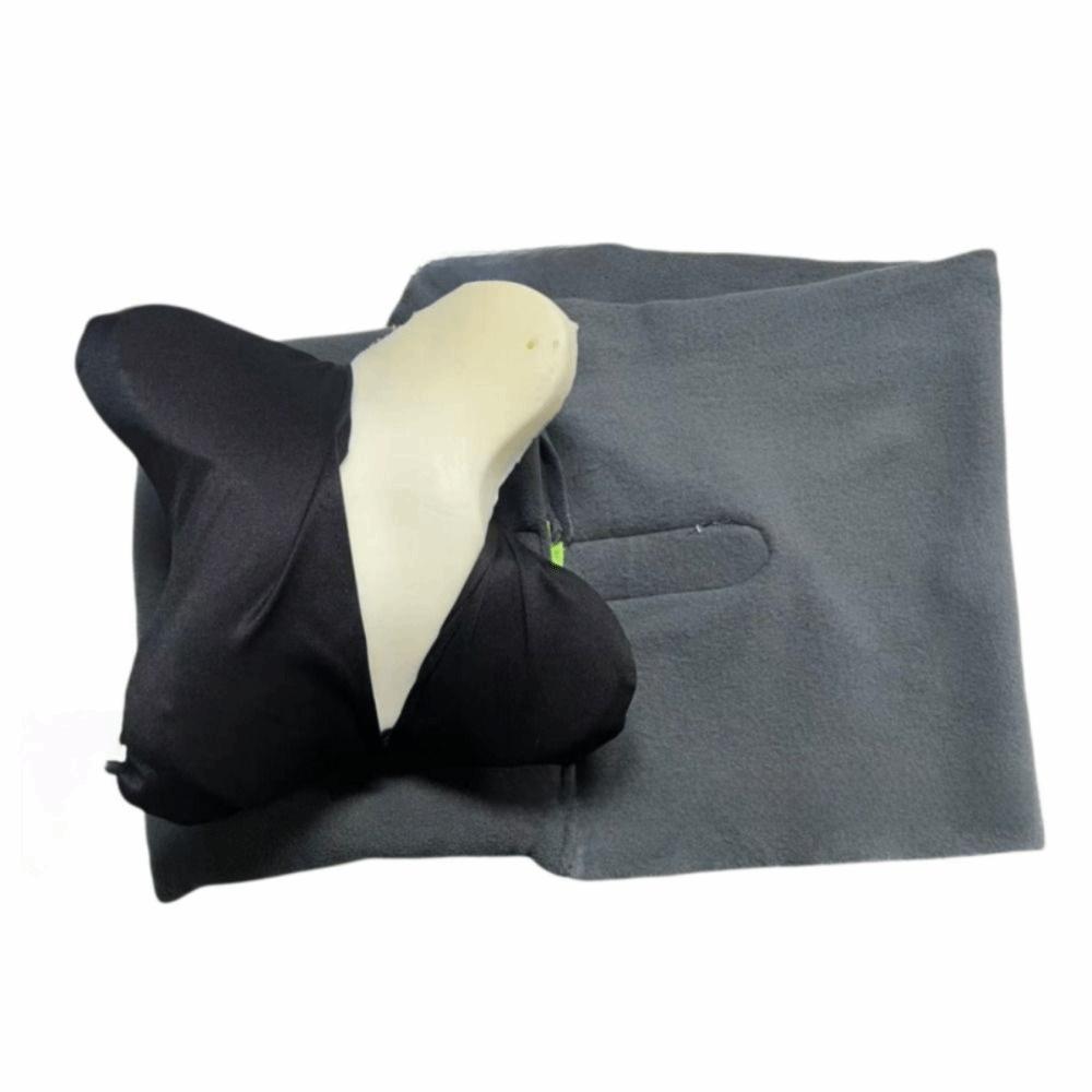 Breathable Fabric Neck Support Pillow Lightweight Foldable Neck Pillow Long Distance Trip