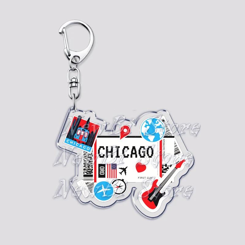 Hot Boarding Pass Keychains for Accessories Bag  NEW YORK TOKYO SEOUL PARIS LONDON Travel Souvenir Tickets Keyring Friends Gifts