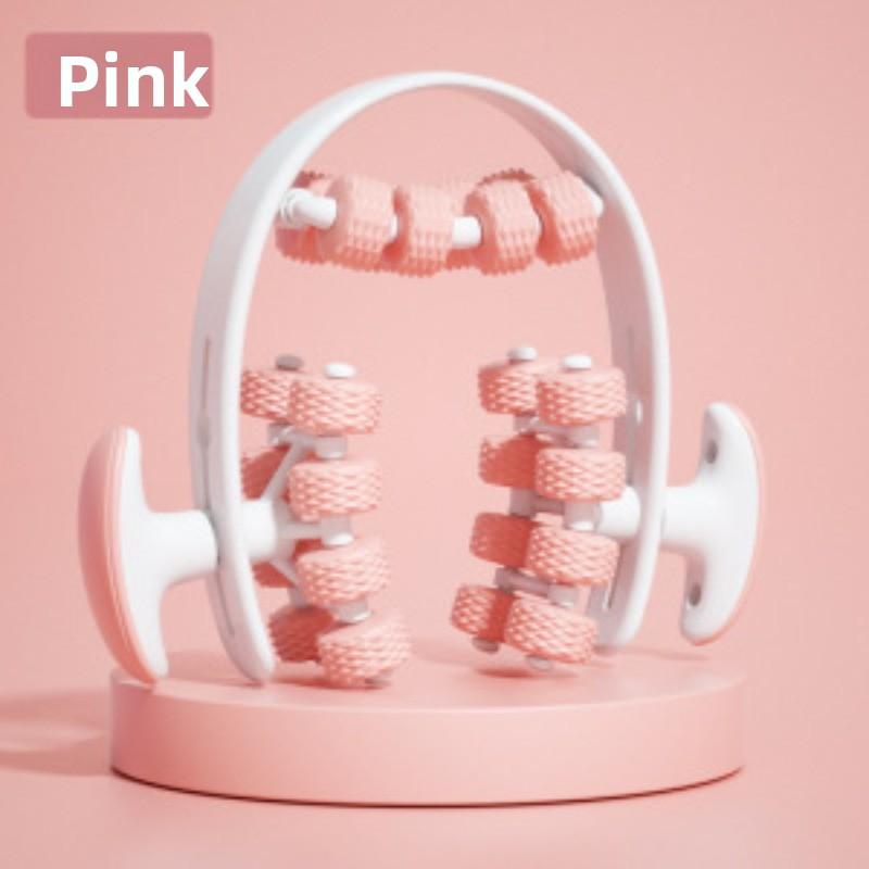 

24-Roller Leg MassagingTool Wheel – Yoga Thigh Toner & Calf Sculpting Tools for Home Fitness & Deep Tissue Painrelief & Yoga Recovery розовый