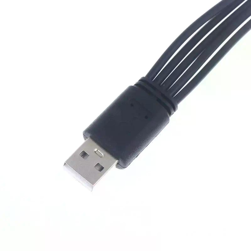 20cm USB To Type-c Splitter Adapter Cable 2/3/4/5 Port USB C Splitter Cable USB To Type C Multiple Charging Cable