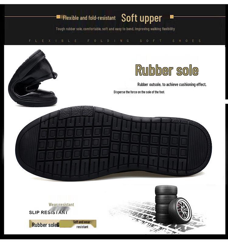 Men's Plus Size Genuine Leather Dress Shoes - Soft Sole & Upper, Sizes 37-47