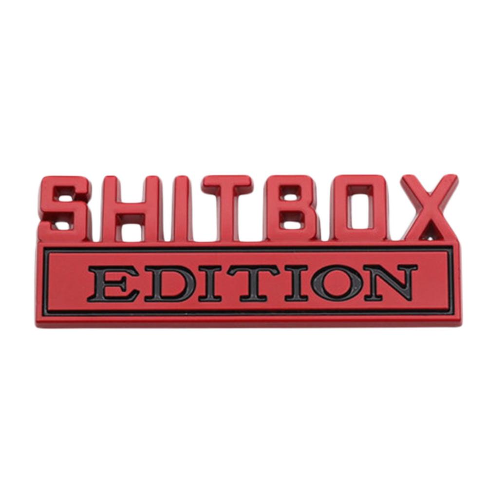 

Наклейки на автомобиль SHITBOX Edition Эмблемы Значок для экстерьера грузовика 3D Значок Автомобильная наклейка Замена таблички для автомобиля Грузовики Универсальный Stic