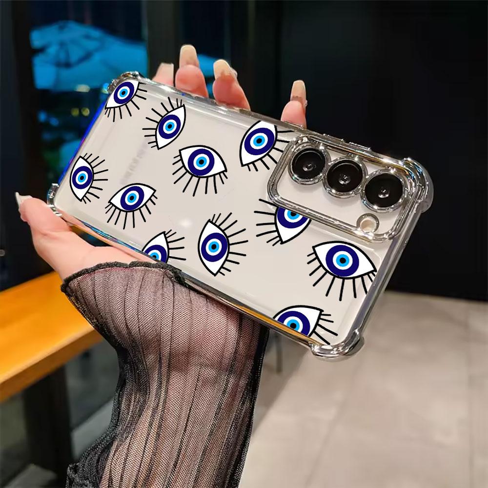 The Evil Eye Blue Eyes Coque For Galaxy S26 Ultra Phone Case For Samsung S26 S25 S24 S23 S21 Ultra S20 FE S25 Plus 5G Soft Cover