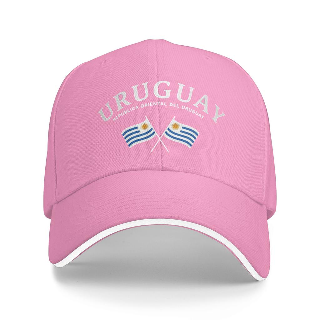 Uruguay Crossed Flags Vintage College Style Custom Baseball Caps Mens Printing Female Beach Coquette Hat Hip Hop Trucker Cap