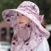 Wide-brimmed Sun Hat for Women, Summer Outdoor Sun Protection Face-shielding Hat, Fashionable, Breathable, Thin Tea-picking Hat, Cycling Hat