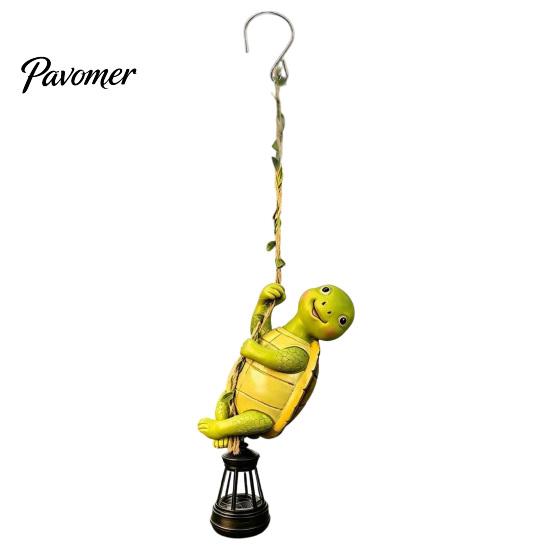 Unique Yard Decor for Garden Lovers Climbing Animal Solar Light, Resin Statue with Lantern, Fence Lights Hanging Light Outdoor Tree Decoration