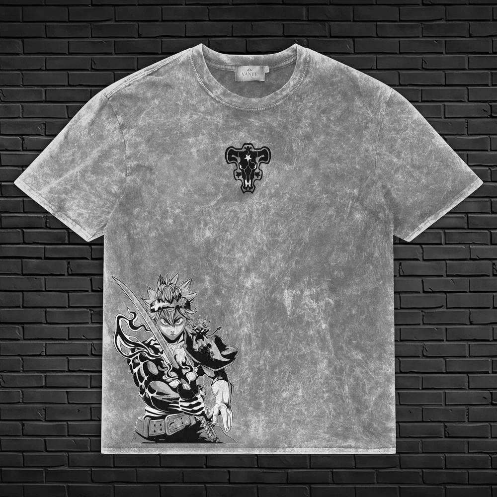 Asta Demon Slasher Katana Anime TShirt Acid Wash Graphic Tee XL