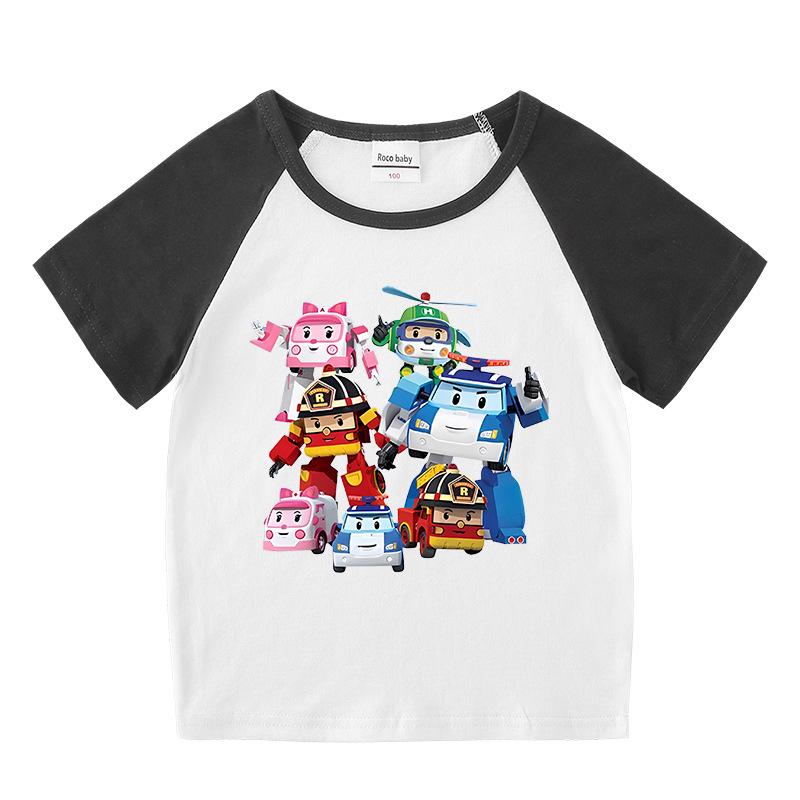 Kids' Summer Color Block Set: Short Sleeve T-shirt & Shorts for Boys and Girls