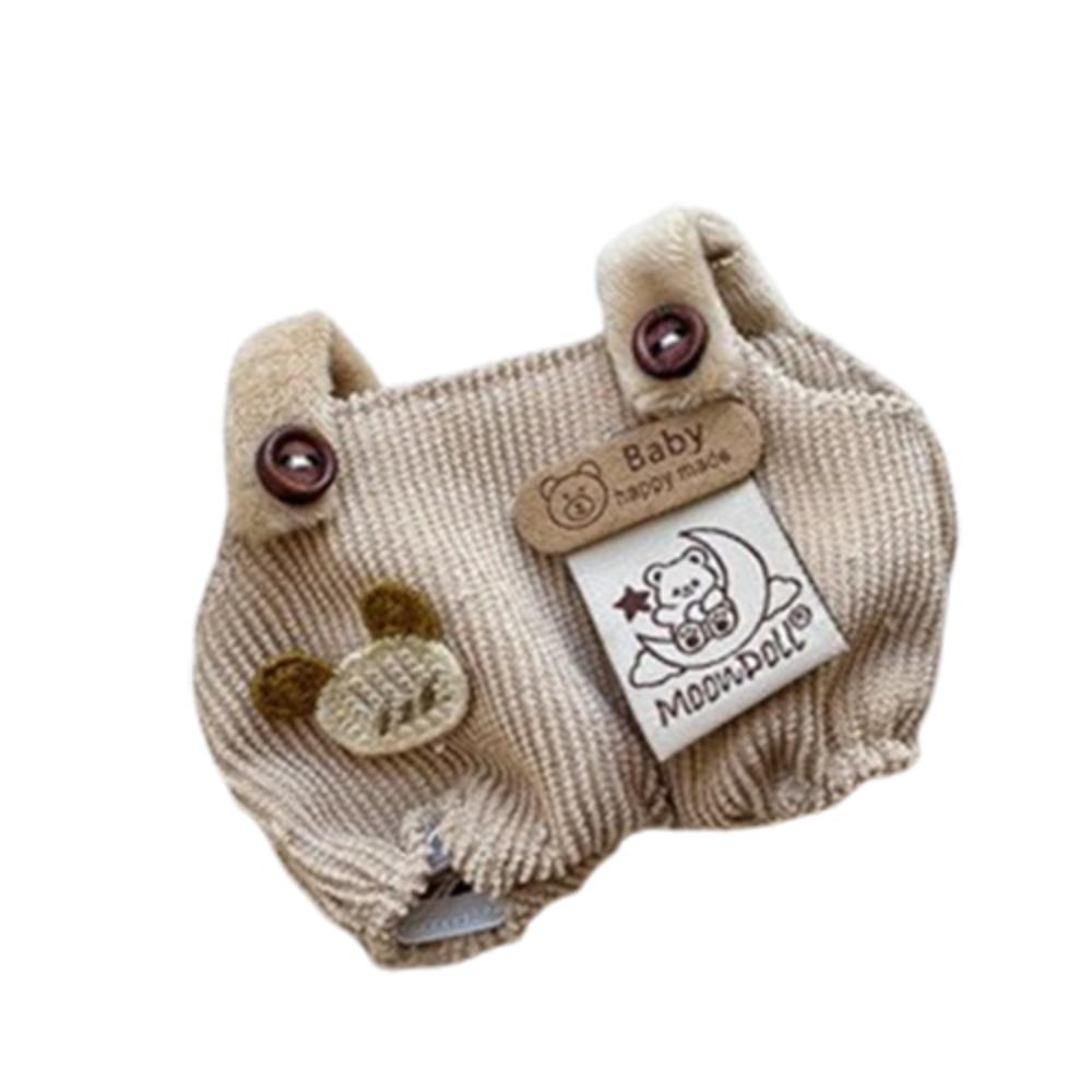 

Bear suspender Sitting Party Labubu Doll Clothes Replacement Mini Cotton Doll s Clothes Idol Dolls кофейный