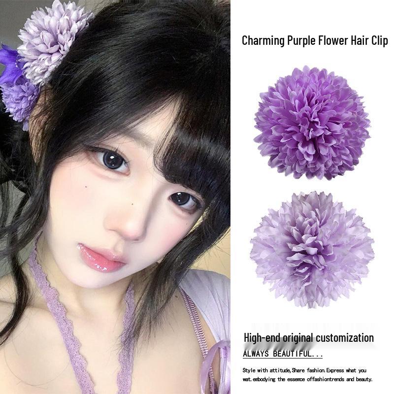 Yellow Frangipani Hibiscus Hair Clip - Tropical Beach Vacation Accessory