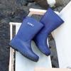 Men's Waterproof Rain Boots: Warm, Non-Slip, High-Top with Elastic Cuff, Ideal for Kitchen, Car Wash, and Fishing.