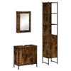 VidaXL Ensemble de meubles de salle de bain 3 pcs Chêne fumé, armoire de salle de bain, armoire de bain, meuble-lavabo de 3214802