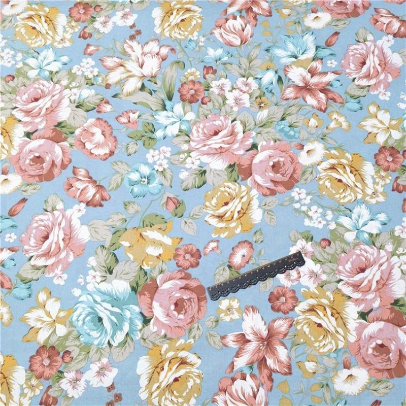 1 Stück Baumwoll-Patchworkstoffe, DIY-Baumwoll-Cartoon-Druck-Bastelstoffe, Patchwork zum Nähen von DIY-Bastelarbeiten