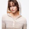ONLY Women's Hooded Gradient Flare Sleeve Knit Sweater