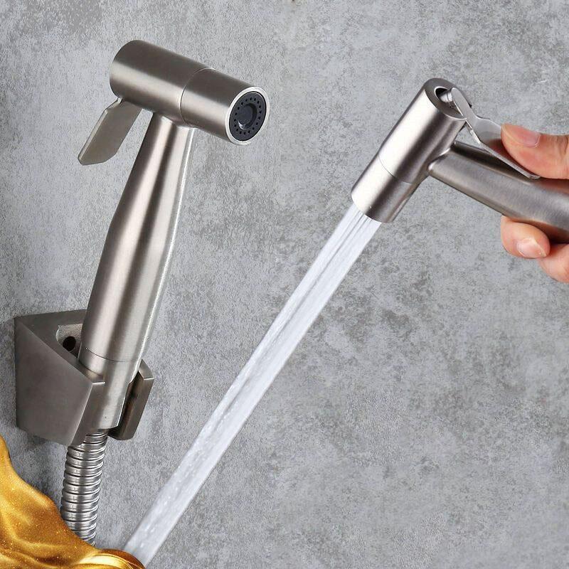Stainless Steel Faucet Spray Gun Handheld Toilet Bidet Faucet Stainless Steel Hand Bidet Sprayers Brushed Water Sprayer Supplies