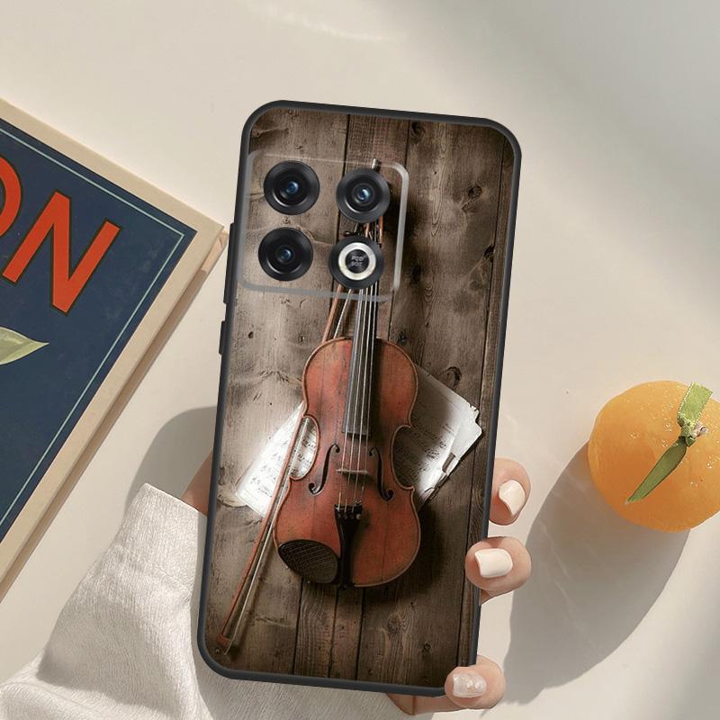Elegant Violins Bow Sheet Music Case For OnePlus 15 13 12 11 13R 12R 10T 8T 13T OnePlus Nord 5 CE 3 2 4 Lite N20 N30 Cover