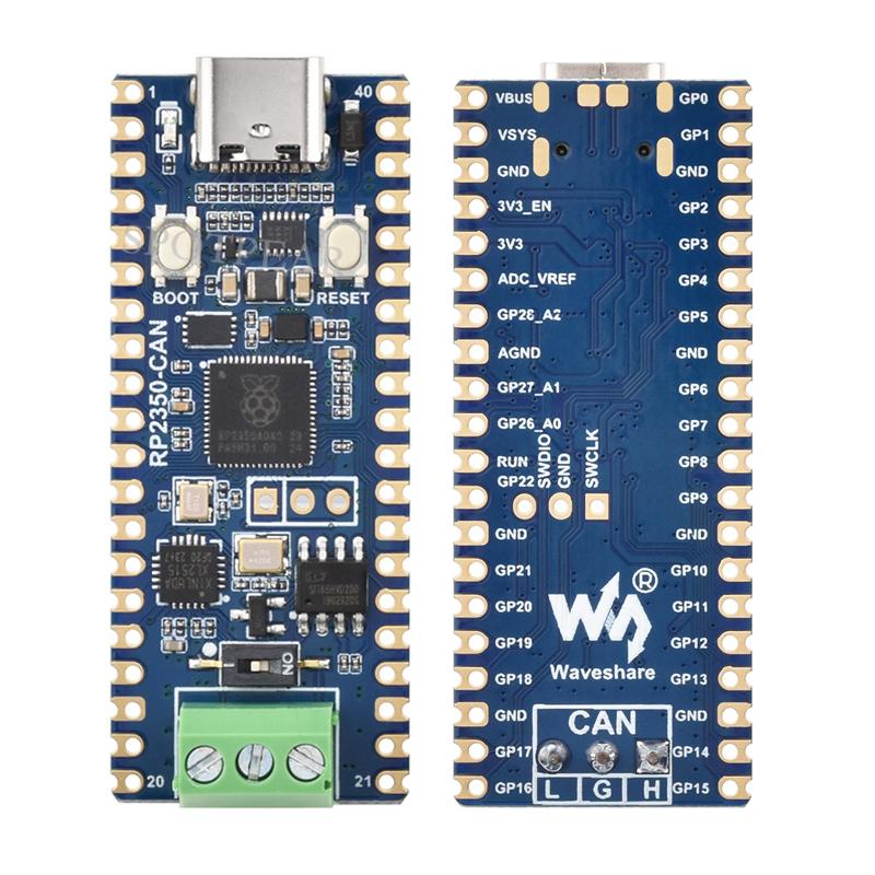 Raspberry Pi Pico 2 RP2350 CAN Onboard XL2515 CAN-Controller RP2350A Waveshare RP2350-CAN
