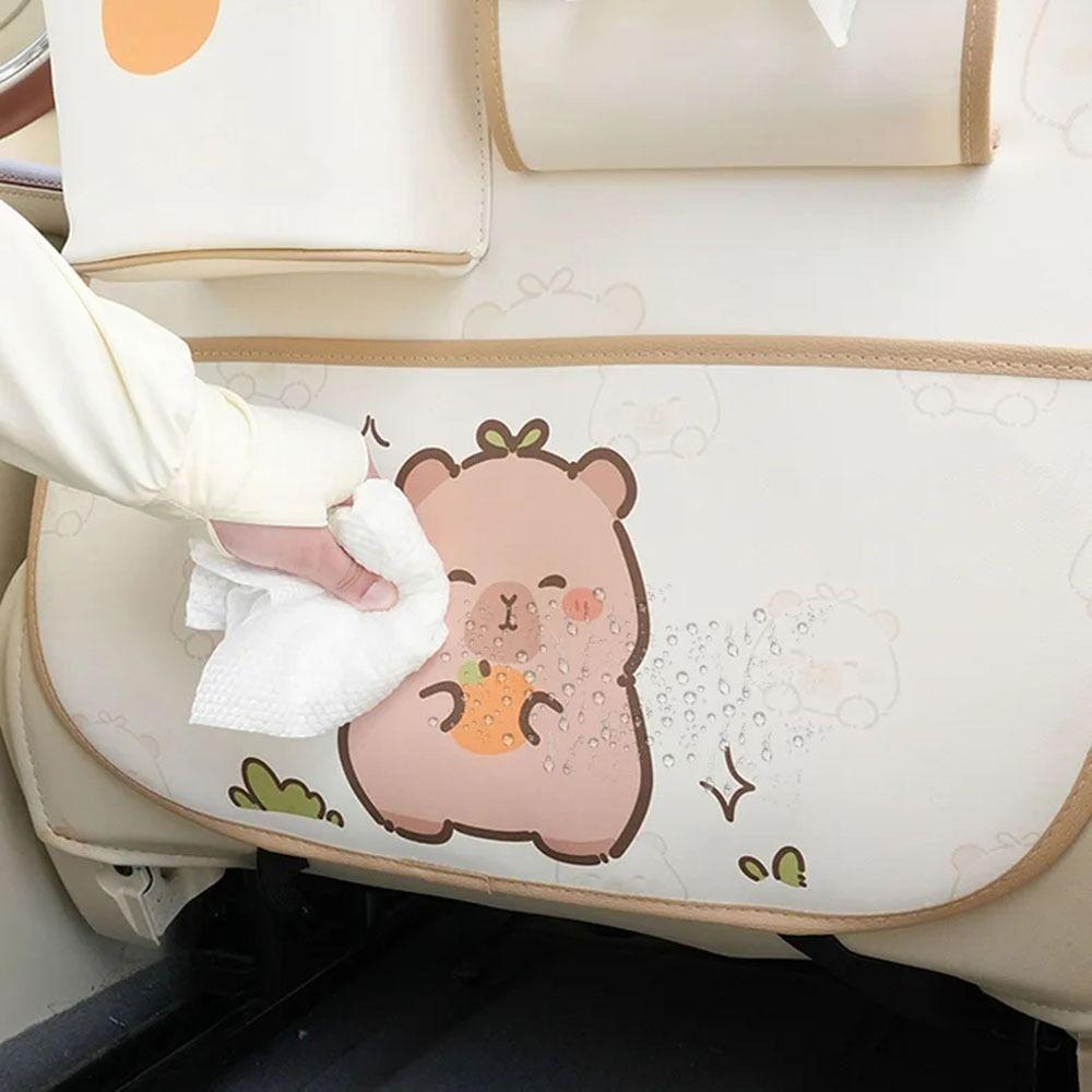 Wear-resistant Car Storage Box Anti-fouling Capybara Anti-kick Pad Capybara Car Storage Bag  Kid