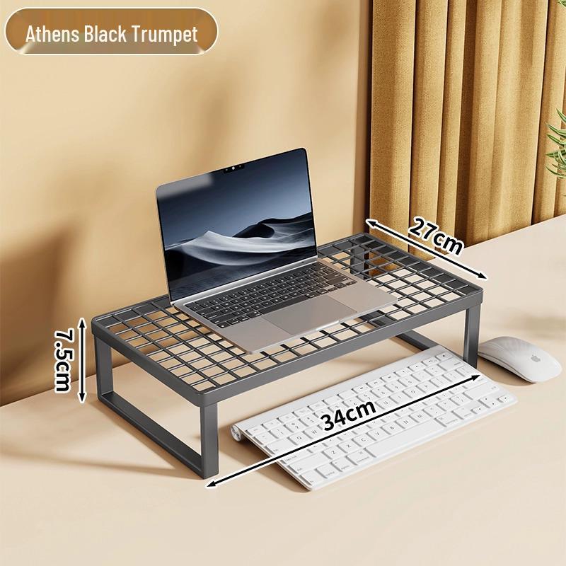 Cooled Laptop & Monitor Stand: Ergonomic Desk Riser with Suspended Bracket for Home Office