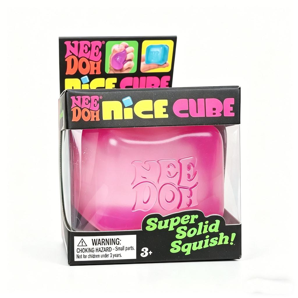 Needoh Nice Cube Fidget Focus Hračka, Senzorická Kostka pro Úlevu od Stresu pro Dospělé a Děti