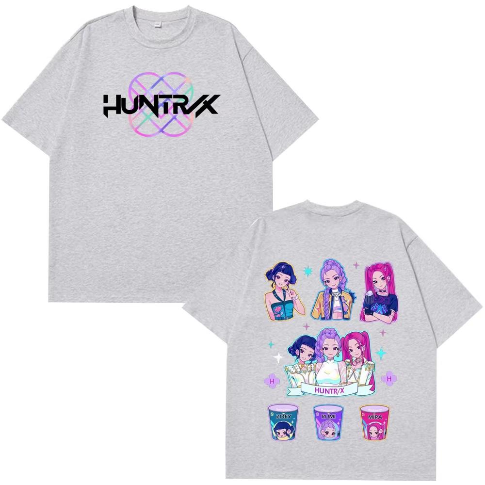 Kpop Demon Hunter Saja Girls Print Aesthetic Printed T-Shirt Men Women Short-sleeved T-shirts Harajuku Summer Oversized T-shirts