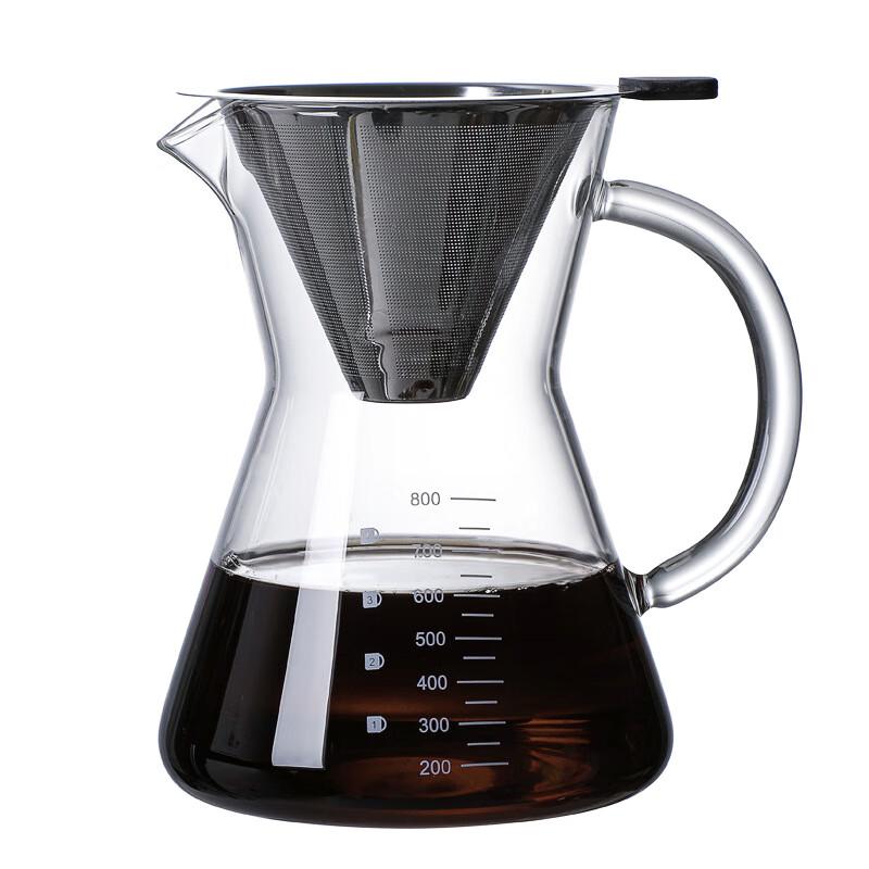Shangqi Glass Pour-Over Coffee Pot & Server with Filter