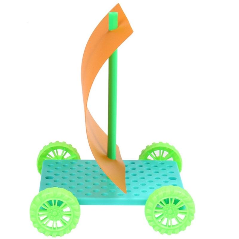 Wind Energy Car Model Set for Kid Teen Aged 8+ Hands On Science Educational Wind Powered Vehicle Physics Teaching Tool