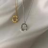S925 Sterlingsilber Unregelmäßige Kreise Halskette Damen Einfacher Donut Cold Style Leichter Luxus Personalisierte Schlüsselbeinkette