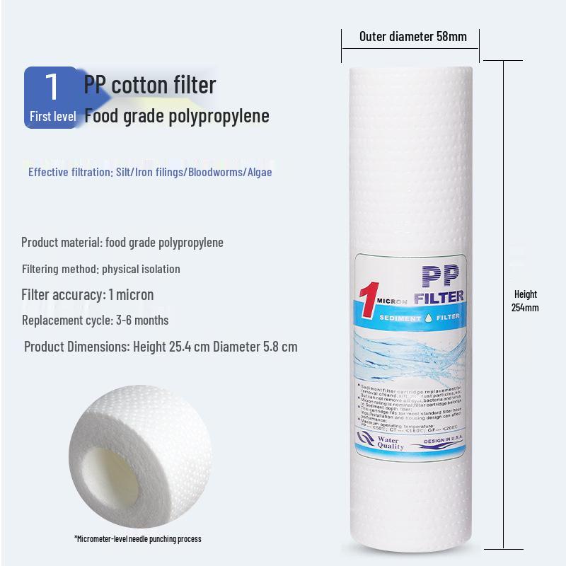 Домашний универсальный 5-ступенчатый обратноосмотический очиститель воды, 10-дюймовый полипропиленовый фильтр и RO-мембрана, со встроенным нагревом.