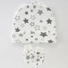 3 Set Baby Bonnet Hat Feature Foldable Cuff with Mittens Cotton Fabric Gentle On Skin Multiple Color Available