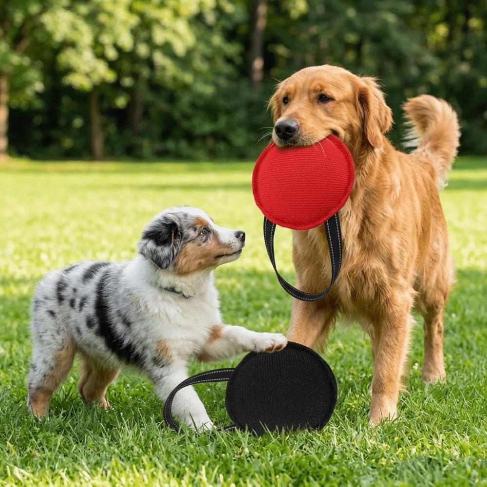 Sturdy Handle Grip Dog Training Bite Bag Medium Small Dog Toy  Outdoor Dog Tug Game красный