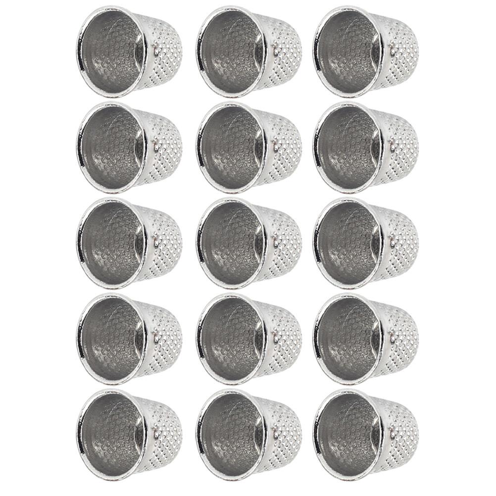 50Pcs Thimble Useful Metal Sewing Protective Supplies for Home DIY Crafts Sewing Accessory Silver DIY Crafts Tools