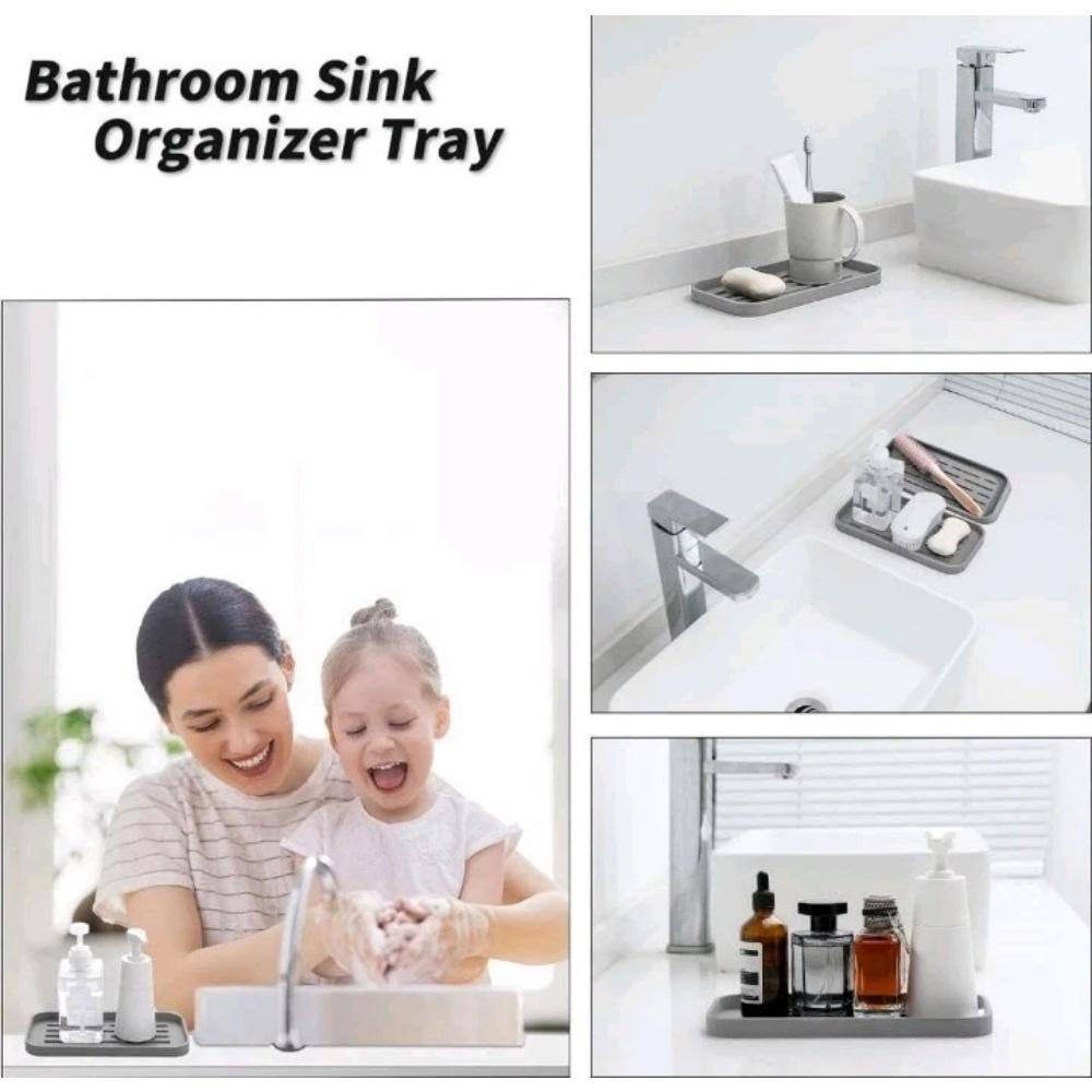Square Silicone Drain Tray,Kitchen Storage,Fruit Drain Pad Storage Tray,Bathroom Storage,Dressing Table,Desktop Storage Tray