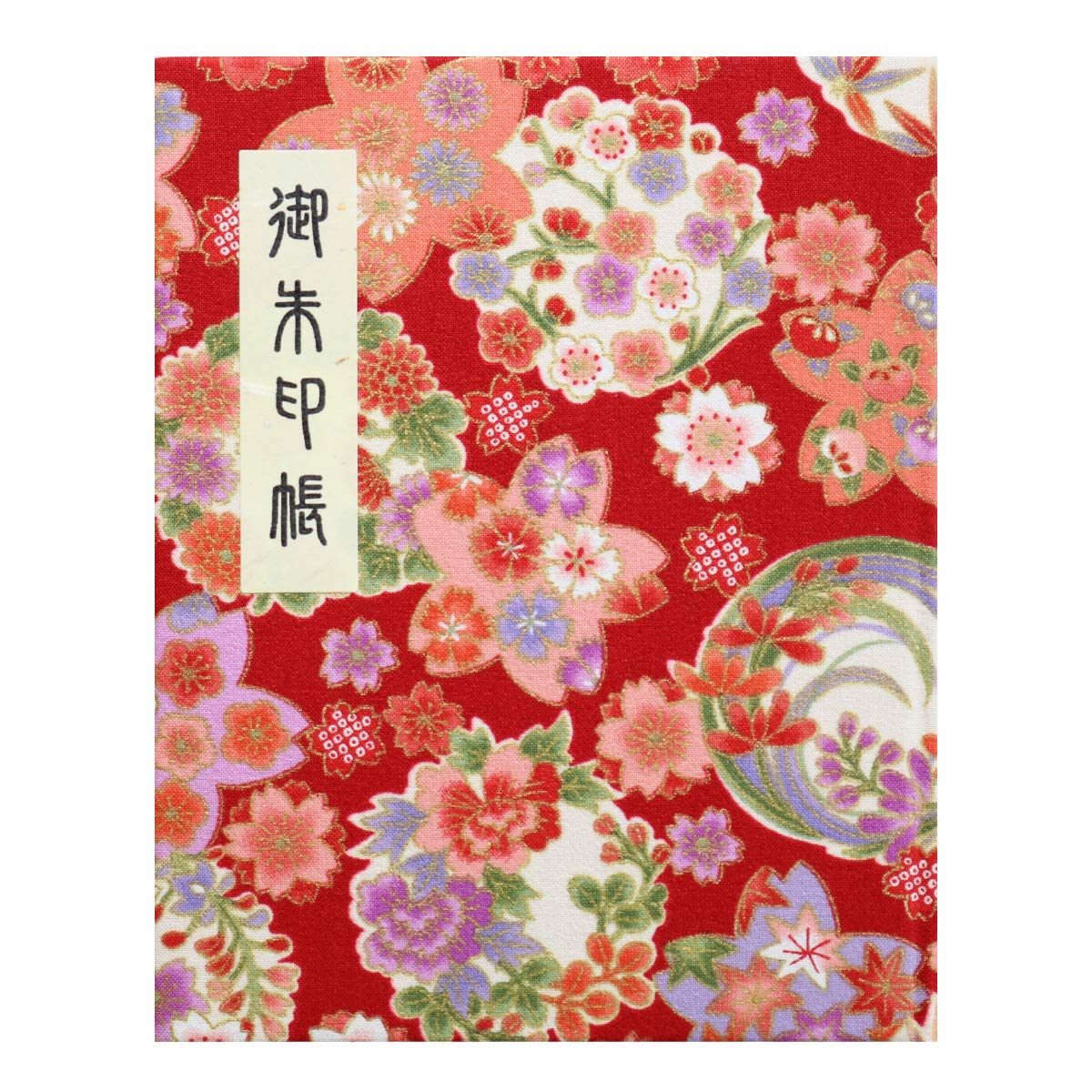 

Госюинтё на 60 страниц (альбом для марок) с виниловой обложкой и оригинальной закладкой Хотокудо, Шикисай Ранман (красный)