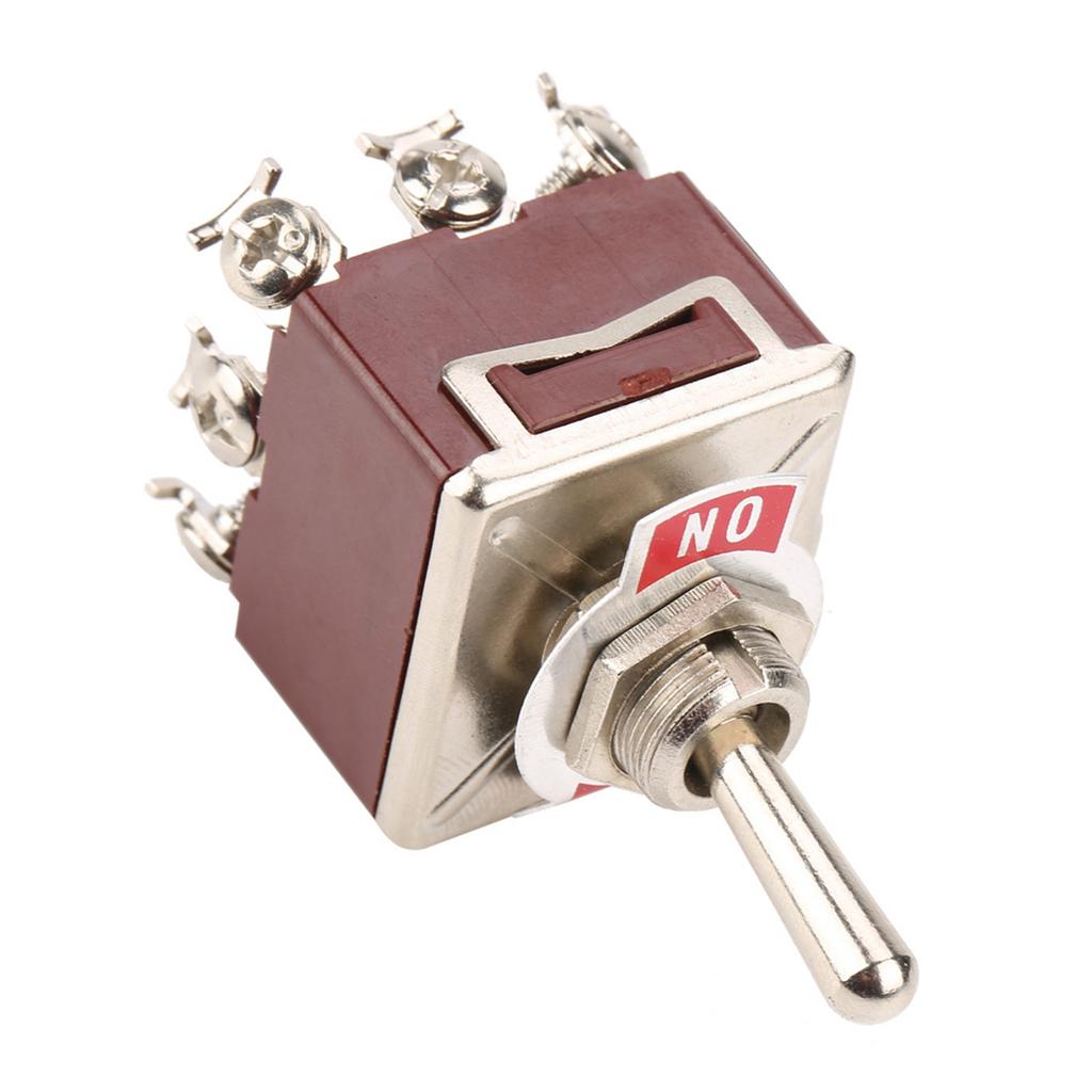 On ON 2 Position Toggle Switch 3PDT 9 Pin 12mm 15A250VAC