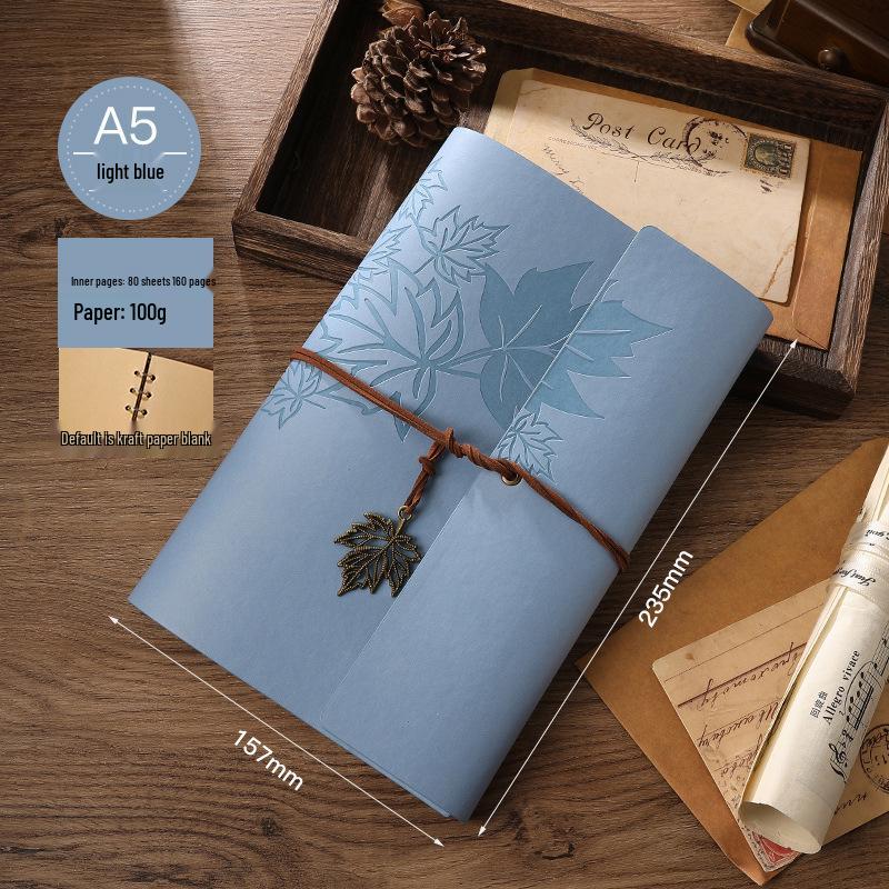 Draagbaar Kraftpapier Reisaanmeldboek: Losbladig DIY Dagboek Notitieboek