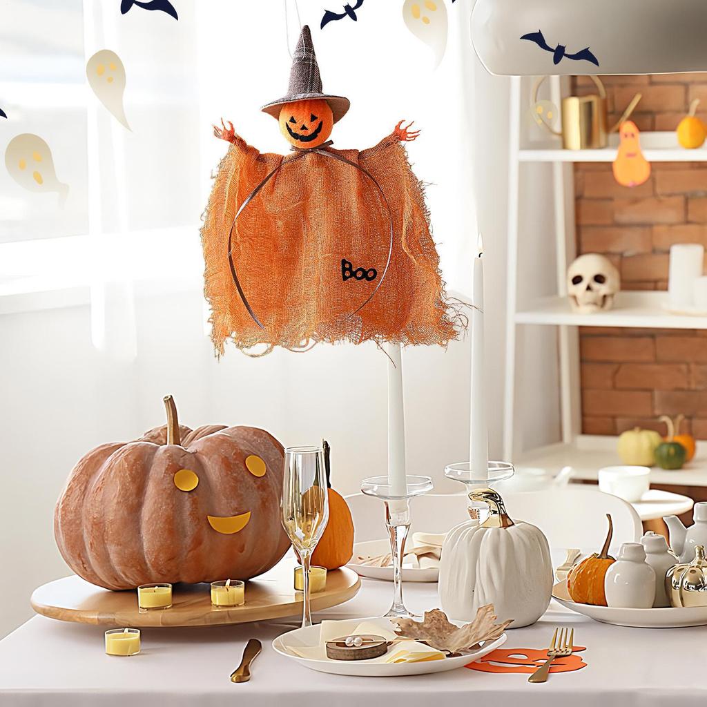 Cute Halloween Witch Pendant Halloween Decoration Home Decor Pumpkin Ghost Witch Hanging Pendant Halloween Creative Gift