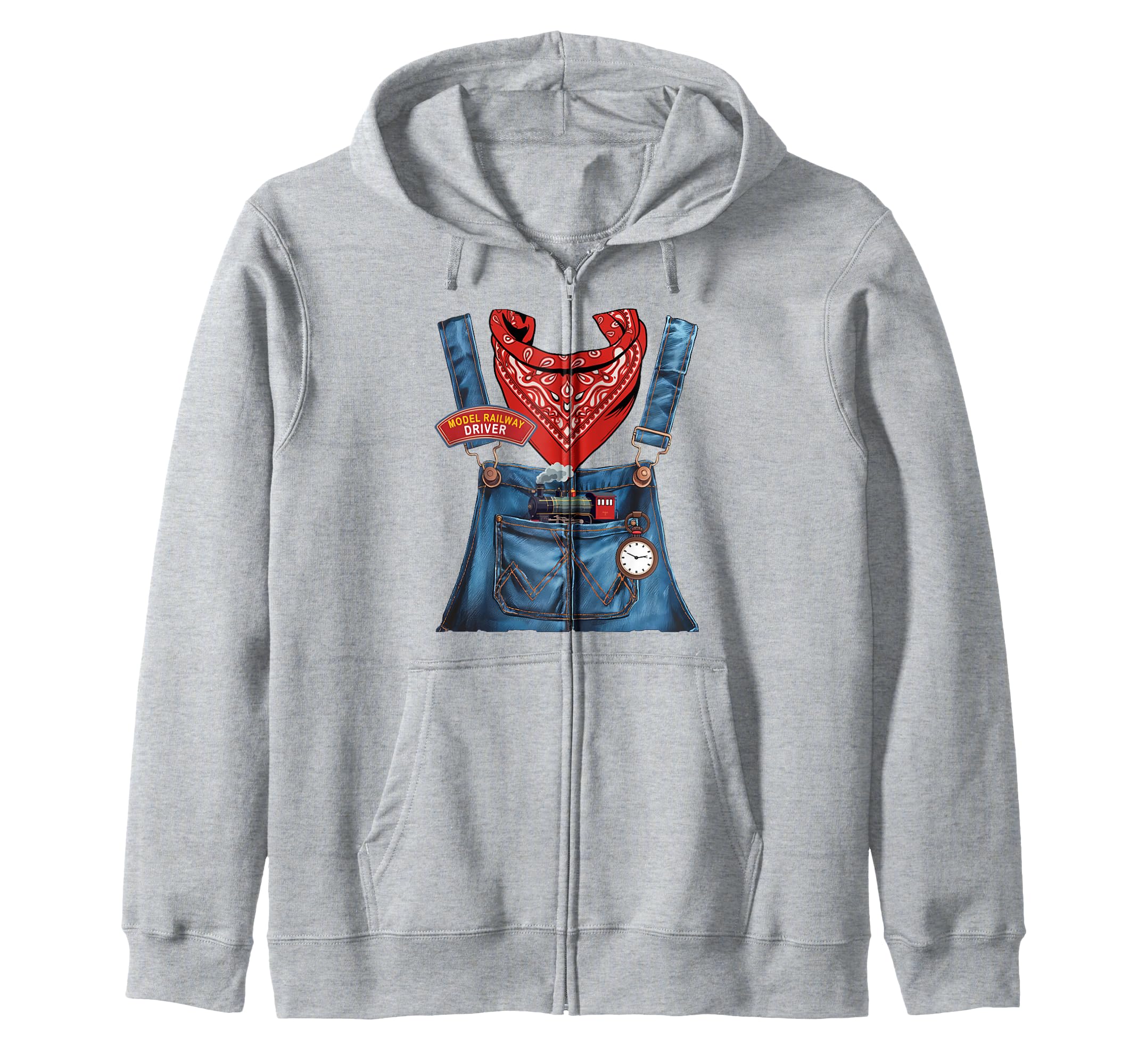 Model train driver costume idea for kids: Train driver zip-up hoodie