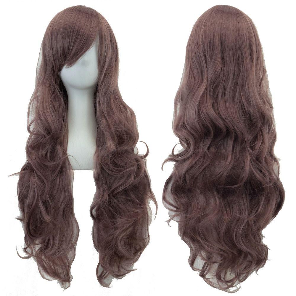 Peluca de Pelo Sintético Largo en Capas Resistente al Calor para Cosplay de Anime Halloween para Mujeres