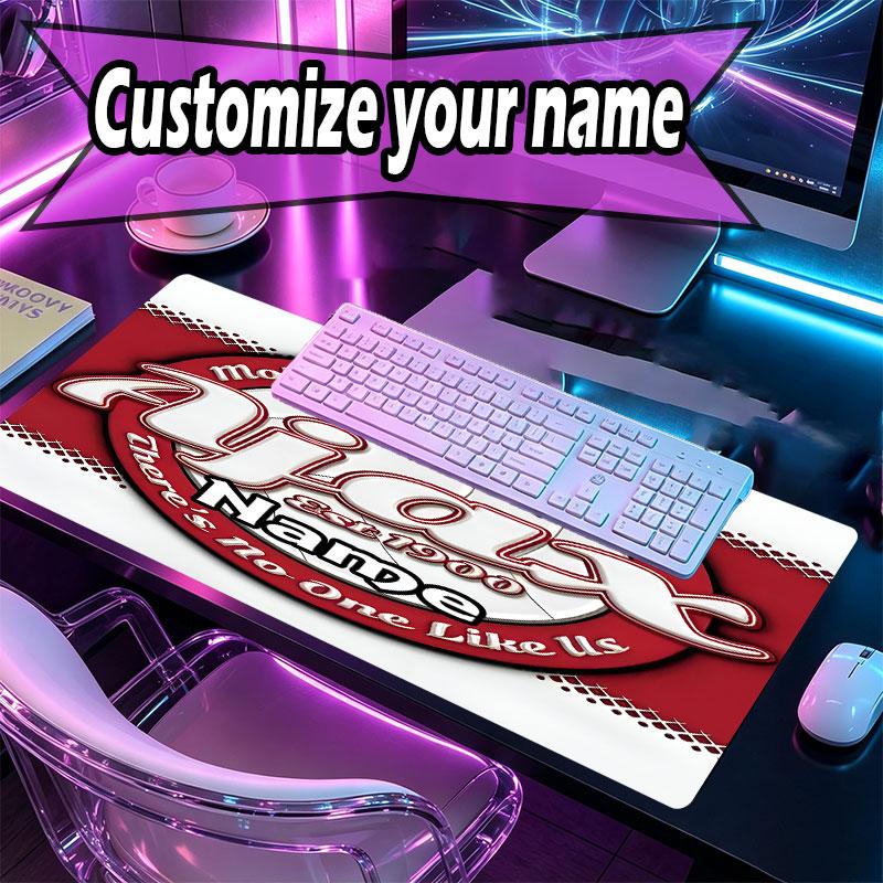 Custom Name Personalized Ajax Pattern Mousepad, Laptop PC Desk Mat, Decorative Desk Mat for Home Keyboard Pad Gift