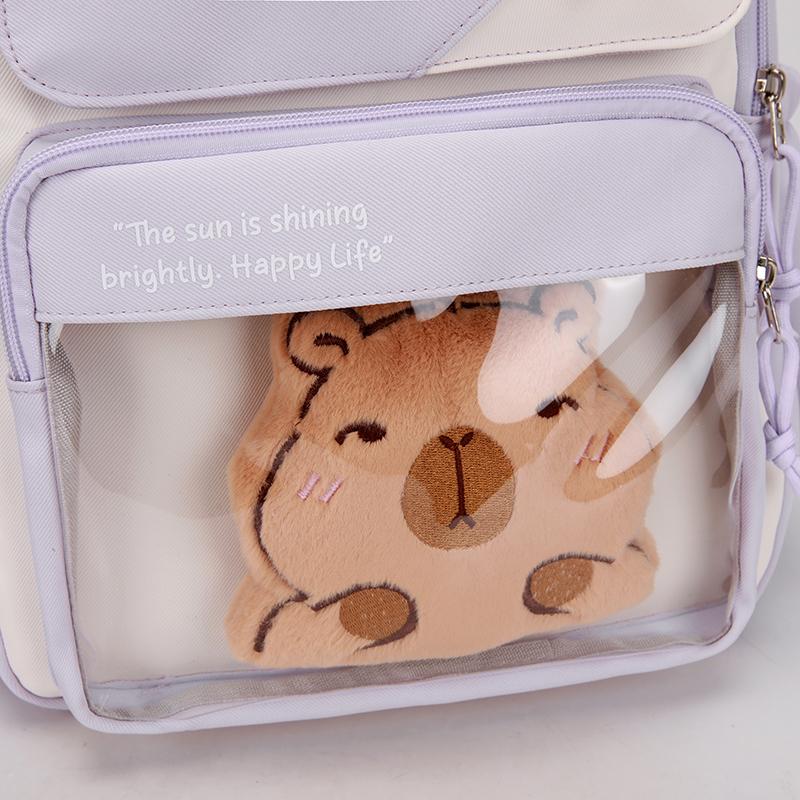 Grade 3-5-6 Student Schoolbag Women's Large Capacity Backpack Cartoon Printed Backpack