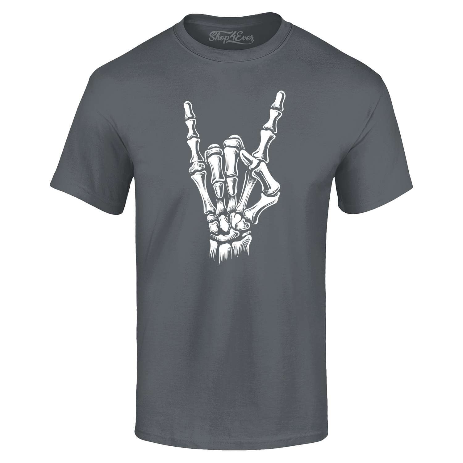 Skeleton Rock N  Roll Hands T-shirt Halloween Shirt S разноцветный